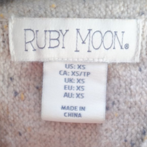 Anthropologie Ruby Moon oatmeal mock neck baby soft cotton sweater XS - Picture 8 of 10